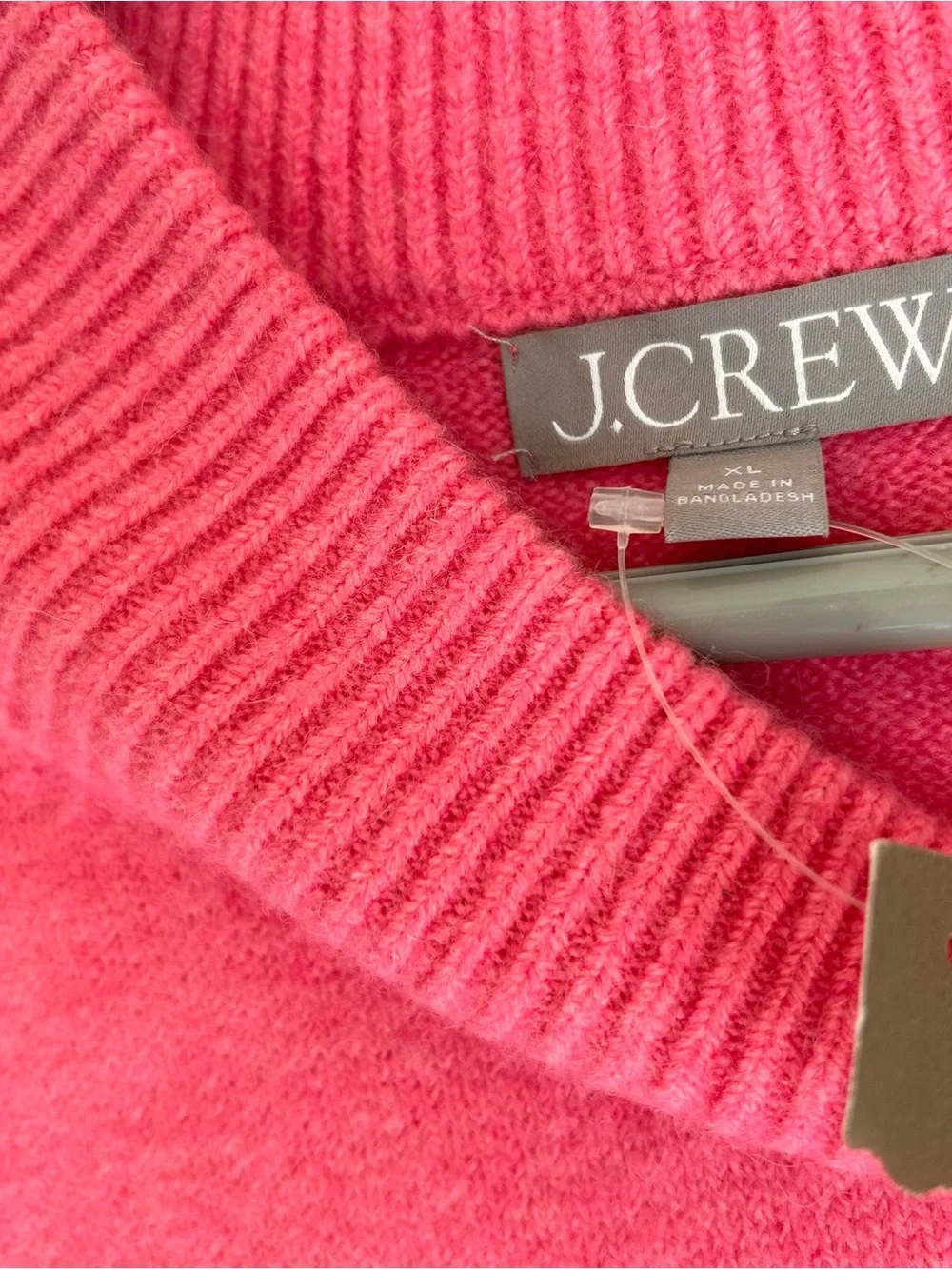 New J Crew Womens XL Pink Alpaca Wool Blend Wide Sleeve Sweater
